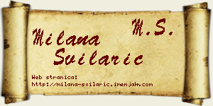 Milana Svilarić vizit kartica